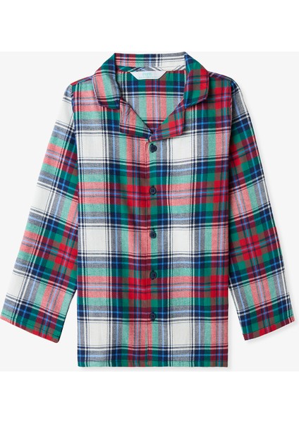 Unisex Çocuk Ekoseli Light Düğmeli Pijama Takımı fiyatları