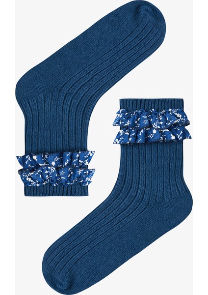 Vintage Fırfırlı Kalın Soket Çorap