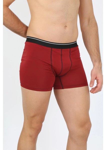 Erkek Pamuk Likralı Boxer Bordo modelleri