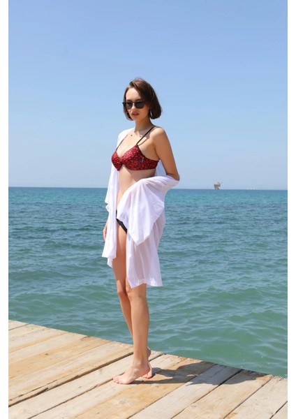Kadın Kimono Pareo Plaj Elbisesi Beyaz fiyatları