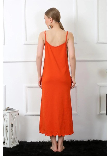 Kadın Ip Askılı Turuncu Uzun Gecelik fırsatları