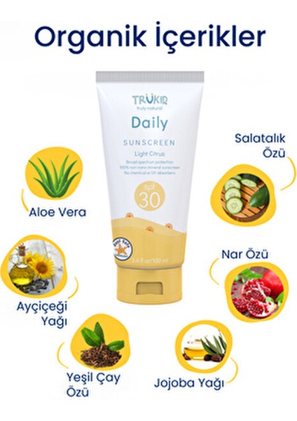 Sunny Days Organik Güneş Kremi SPF 30 Çocuklar İçin 100 ml Hassas Ciltlere Uygun modelleri