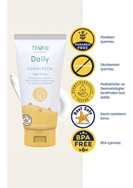 Sunny Days Organik Güneş Kremi SPF 30 Çocuklar İçin 100 ml Hassas Ciltlere Uygun