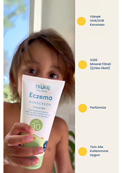 Güneş Kremi 30 Faktör Eczema Eğilimli Ciltler İçin 100 ml Doğal Koruma modelleri