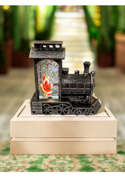 Noel Baba Tren Kar Küresi, Gümüş Renkli, Sıcacık ve Eğlenceli Hediye Seçeneği modelleri