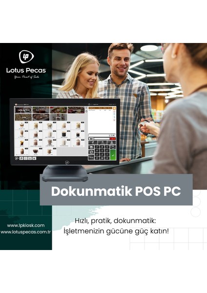 Lotus Pecas Cafe & Restoran Adisyon ve Sipariş Yönetim Sistemi Seti - Lotus Pecas Onset Yazılım Dahil Süresiz Lisans indirimleri