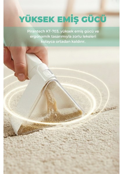 KT-703 Koltuk ve Halı Yıkama Makinesi – Derinlemesine Temizliğin Yeni Adresi!