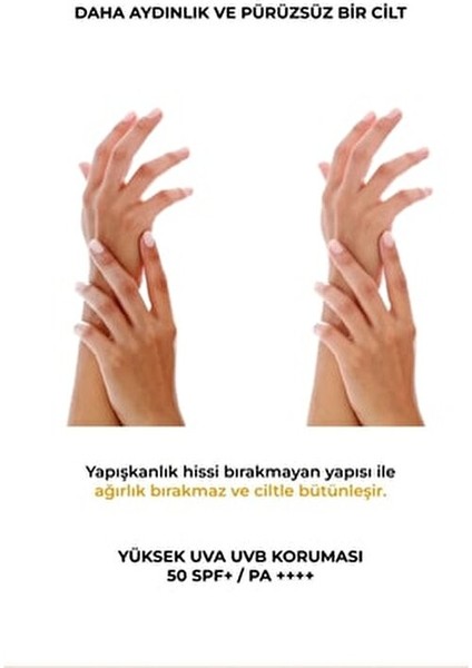 Güneş Kremi SPF 50+ Leke Karşıtı Nemlendirici 3'lü Set 100 ml Tüm Cilt Tipleri İçin