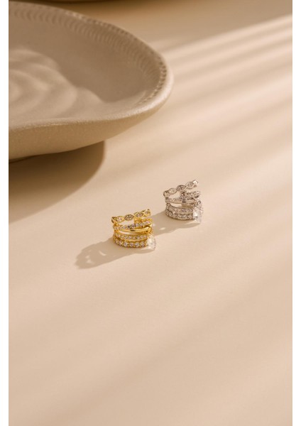 Gümüş Krisatal Taş Detaylı 925 Ayar Kıkırdak Küpe 263 fiyatları