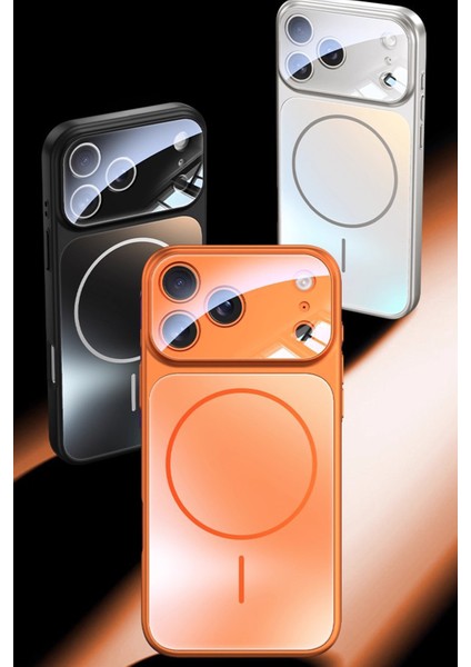 iPhone 16 Pro Uyumlu 17 Pro Max Görünümlü Kamera Koruma Magsafe Şarj Özellikli Glass Telefon Kılıfı fırsatları