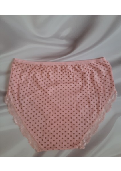 Pembe Puantiyeli Yüksek Bel Büyük Beden Tutku %100 Pamuk Kadın Bato Rahat Kullanışlı Külot fiyatları