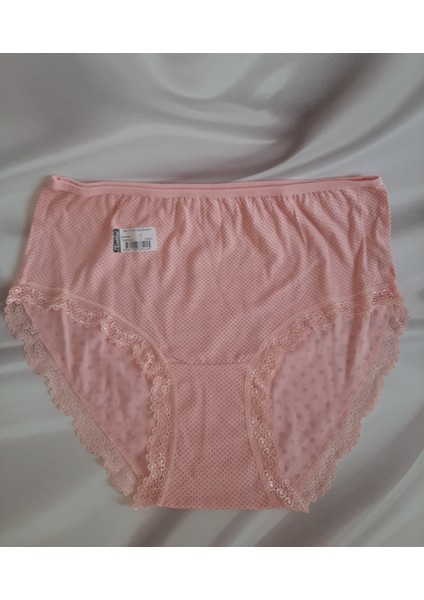 Pembe Puantiyeli Yüksek Bel Büyük Beden Tutku %100 Pamuk Kadın Bato Rahat Kullanışlı Külot modelleri