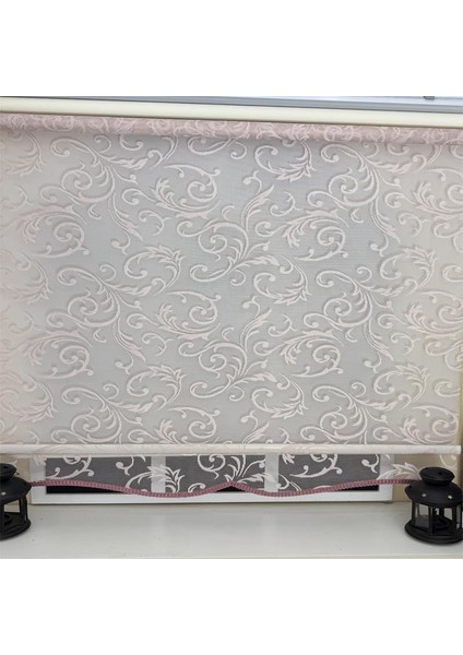 Çift Mekanizmalı Pembe Tül Stor Perde STB-130