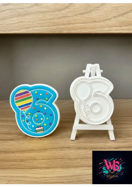 6 Yaş Doğum Günü Kurabiye Kalıbı ve Şeker Hamuru Şekillendirici