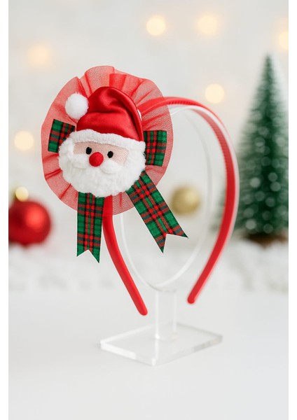 %100 El Yapımı Noel Baba Figürlü Yılbaşı Kız Çocuk Tacı- Kutulu fiyatları