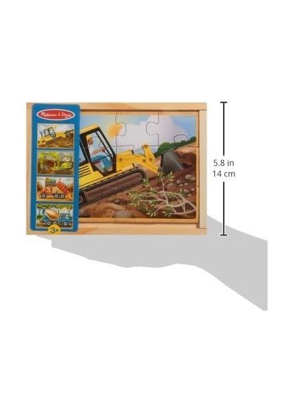 & Doug Ahşap 12X4 Yapboz Seti - Inşaat Araçları modelleri