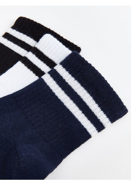 Yeni Sezon Çizgili Erkek Çocuk Soket Çorap 3'lü modelleri