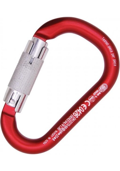 Kong Hms Napık Auto Block Triactlock Kilit Alüminyum 23KN Karabina En 362/B – En 12275/H – Uıaa – Eac Red