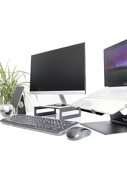 Monitör Standı – Laptop Standı – Monitör Yükseltici – Metal – Siyah – SMS2BL modelleri