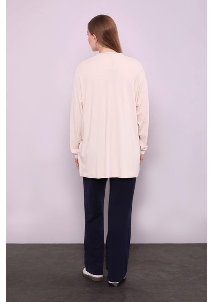 Bej Taş Baskılı Ikili Takım