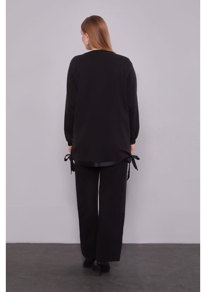 Siyah Kurdale Detaylı Ikili Takım