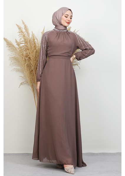 Semra Tesettür Elbise Gül Kurusu fiyatları