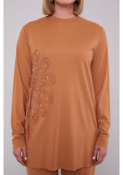 Camel Kenar Desen Detaylı Taşlı Ikili Takım fırsatları