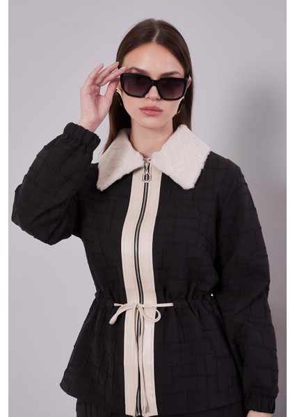 Siyah Kendinden Desenli Etek Takım fırsatları