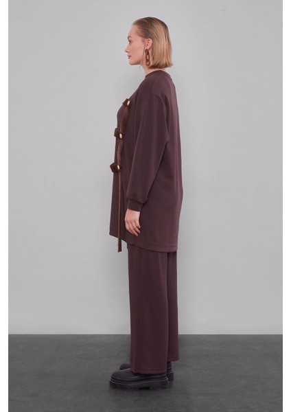 Kahve Kare Görünümlü Ikili Takım fırsatları