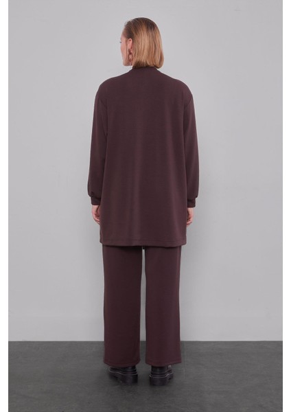 Kahve Kare Görünümlü Ikili Takım