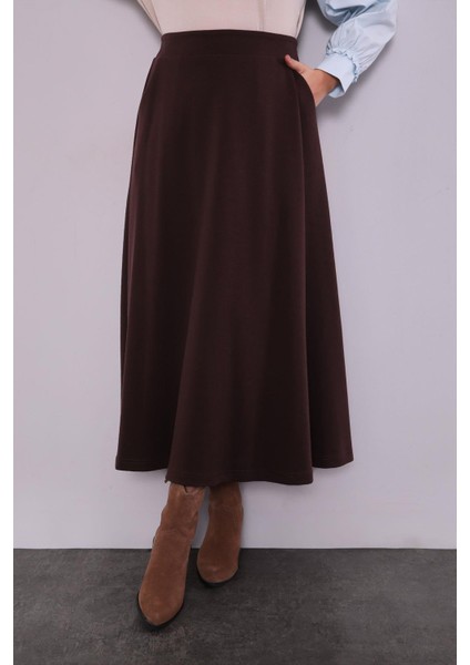 Acı Kahve Gold Fermuar Detaylı Etek Takım indirimleri