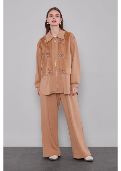 Camel Gül Detaylı Ikili Takım