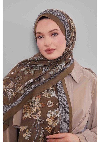 Çimen Yeşili Lale Desen Sport Şal