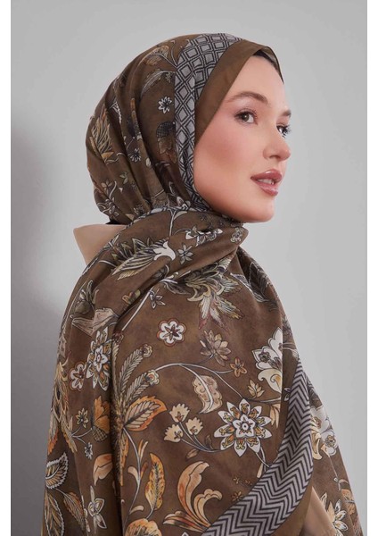 Çimen Yeşili Lale Desen Sport Şal modelleri