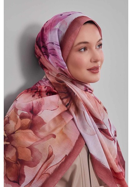 Kiremit Zambak Baskılı Sport Şal fiyatları