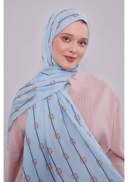 Bebe Mavisi Çizgili Halka Desen Club Şal fiyatları