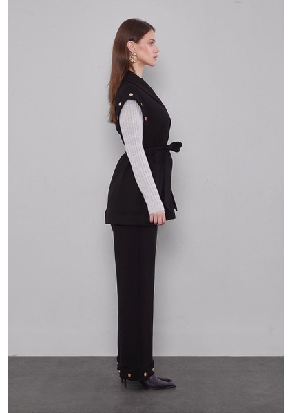 Siyah Çıtçıt Aksesuar Detaylı Ikili Takım fiyatları