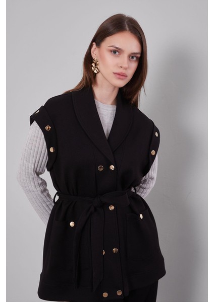 Siyah Çıtçıt Aksesuar Detaylı Ikili Takım modelleri