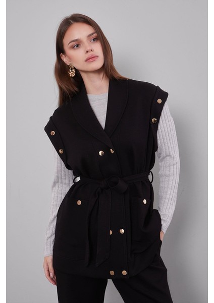 Siyah Çıtçıt Aksesuar Detaylı Ikili Takım fırsatları