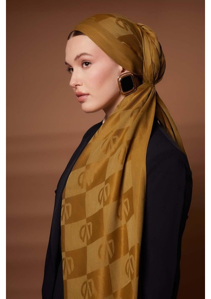 Yağ Yeşili Kare Lvd Baskılı Naia Jakar Şal fiyatları