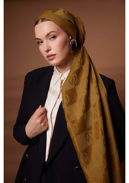 Yağ Yeşili Kare Lvd Baskılı Naia Jakar Şal fırsatları