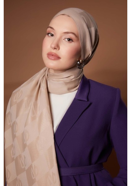 Latte Kare Lvd Baskılı Naia Jakar Şal