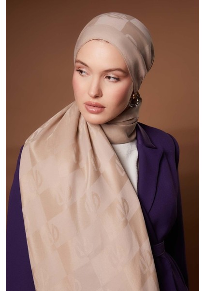 Latte Kare Lvd Baskılı Naia Jakar Şal modelleri