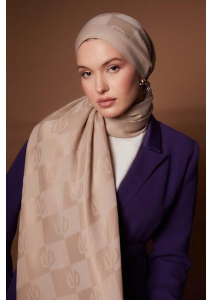 Latte Kare Lvd Baskılı Naia Jakar Şal indirimleri