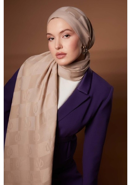 Latte Kare Lvd Baskılı Naia Jakar Şal