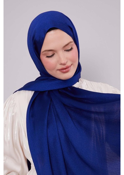 Lacivert Taş Işlemeli Diamond Şal