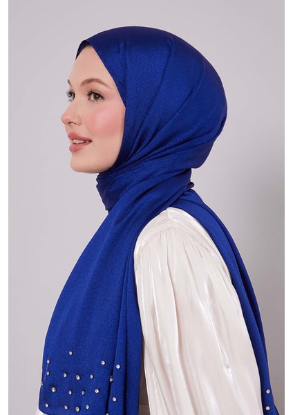 Lacivert Taş Işlemeli Diamond Şal fiyatları