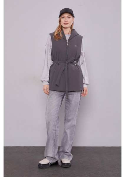 Antrasit-Gri Yelekli Sweat Spor Takım