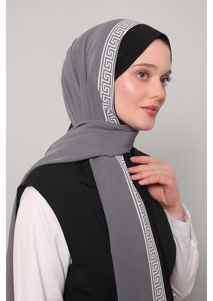 Füme Labirent Desen Medine Ipeği Şal modelleri