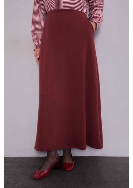 Bordo Yaka Taşlı Gül Detay Etek Takım indirimleri